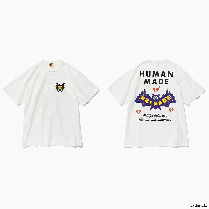 Human Made Travel Heart logo T-shirt Black Green Human with Soft Visual Tone