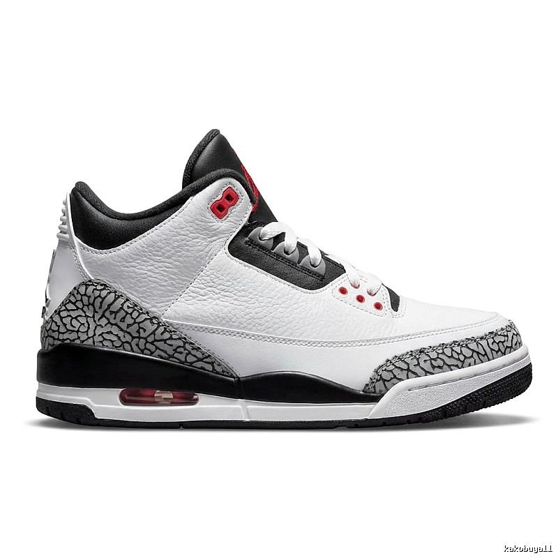 Jordan AJ3 black and white retro style sneakers