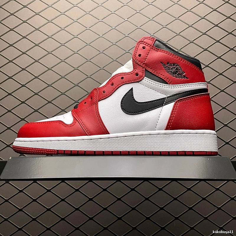 Jordan Red, White and Black Basketball High-Tops Highlighting Contrast Midsole Blocks