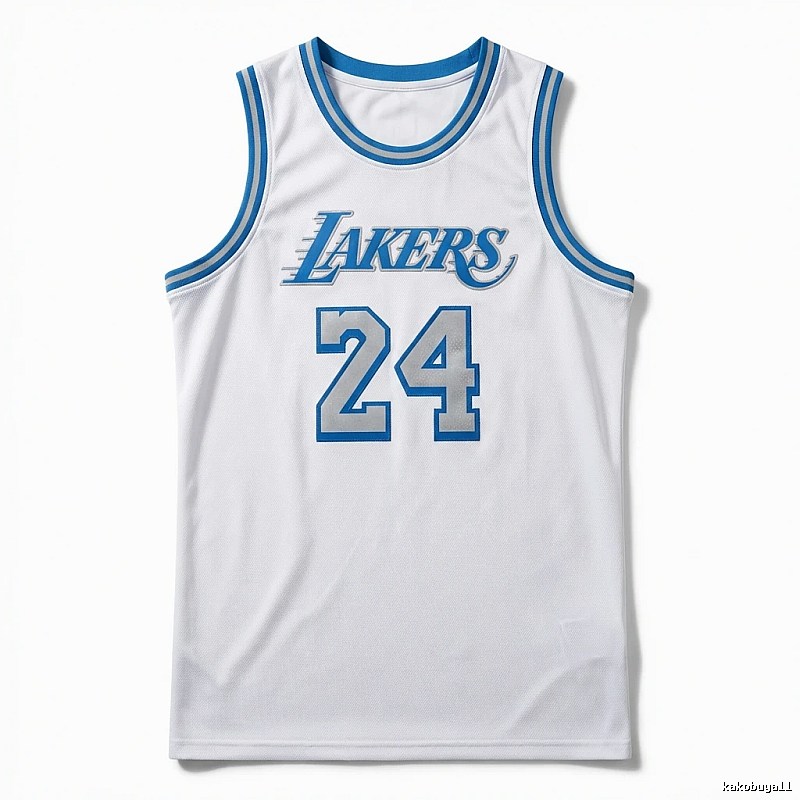 Kobe Lakers retro-style white jersey