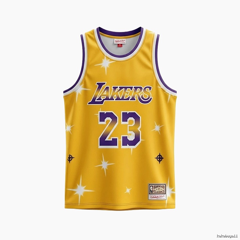 LBJ Lakers retro - style yellow jersey