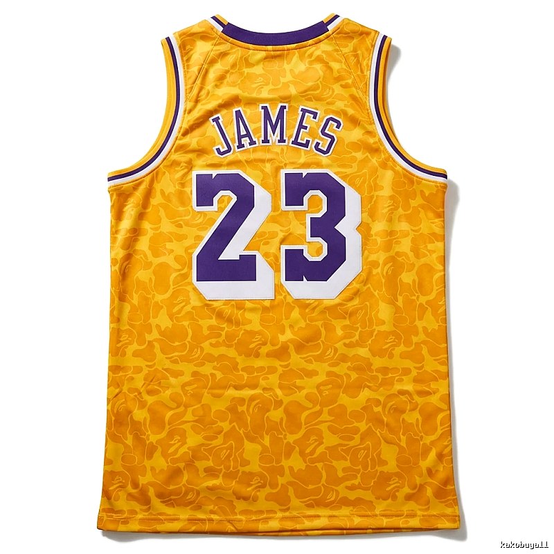 LBJ No. 23 camouflage-style jersey