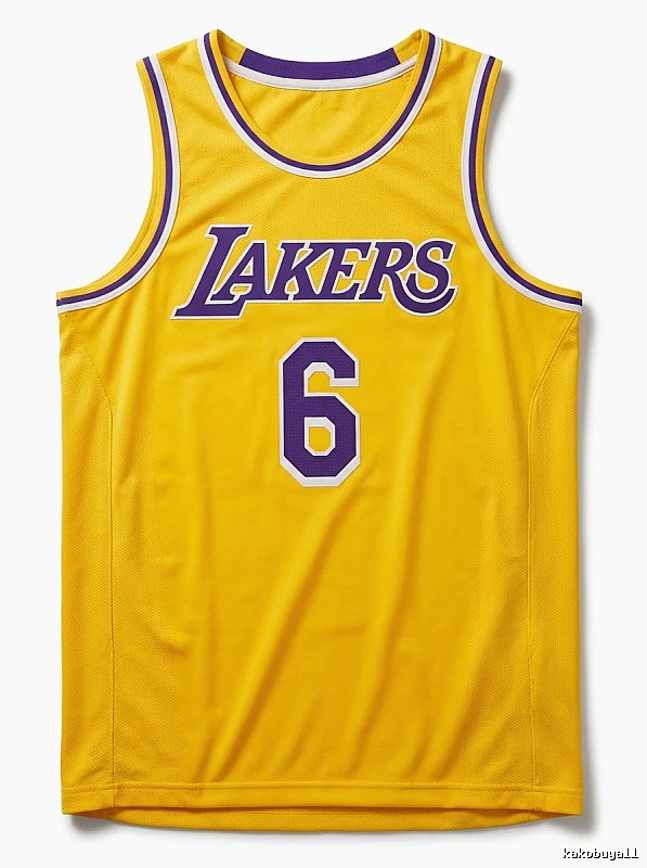 LBJ's No. 6 yellow jersey of the Lakers.