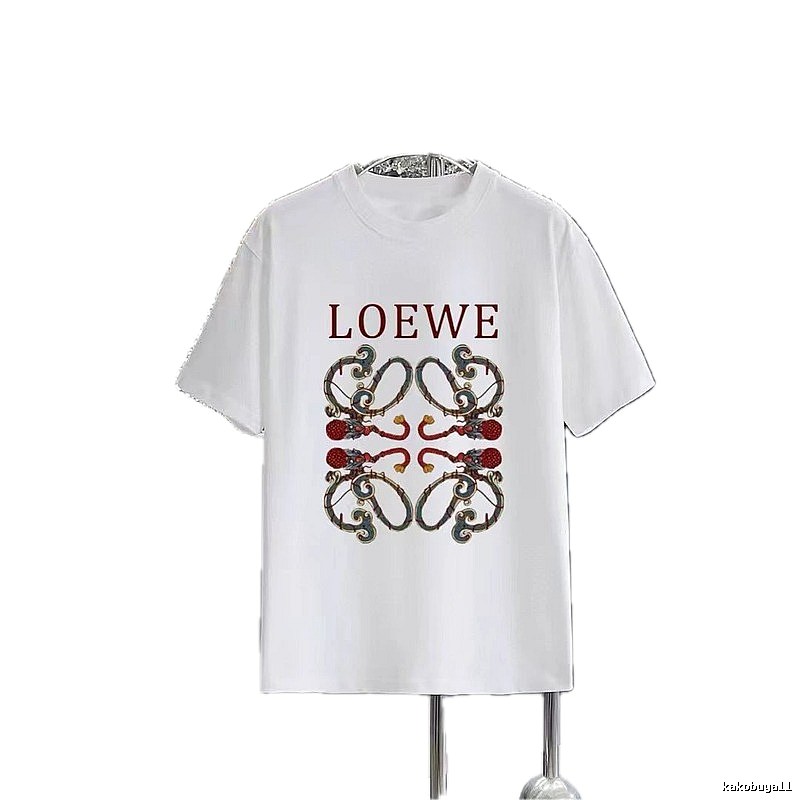 LOEWE Vintage-style Dragon Print White T-Shirt