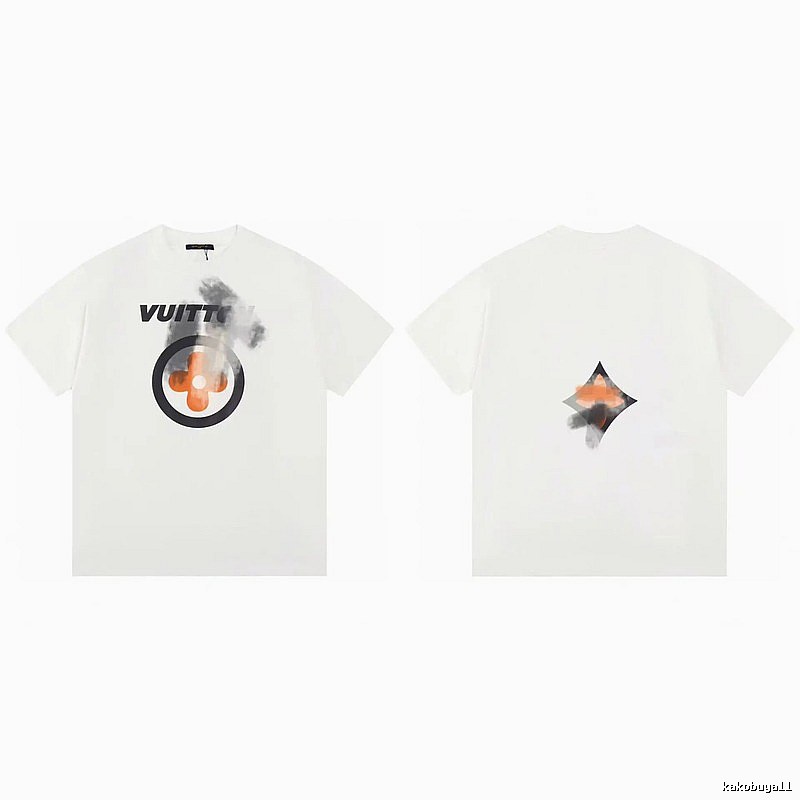 Louis Vuitton Blurred Monogram Trendy & Cool White T-Shirt