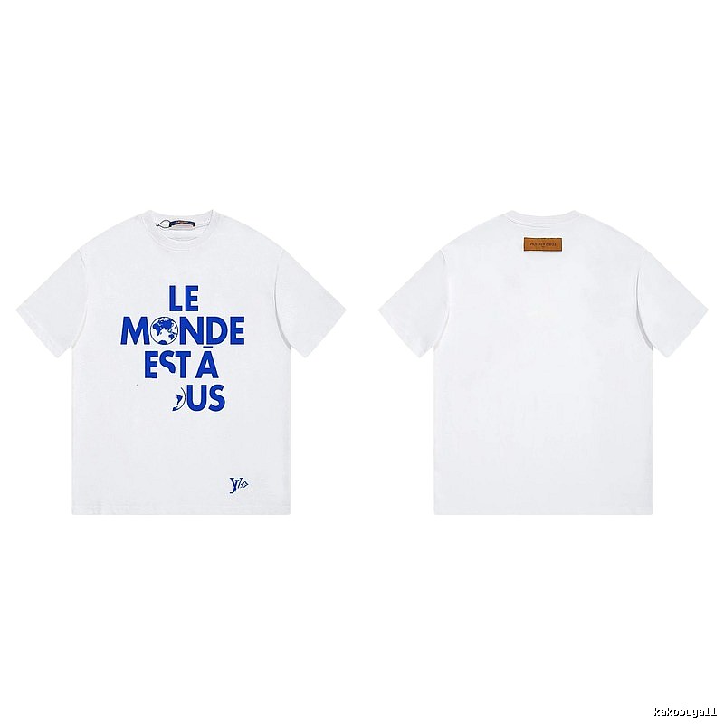 Louis Vuitton letter print street style white T-shirt