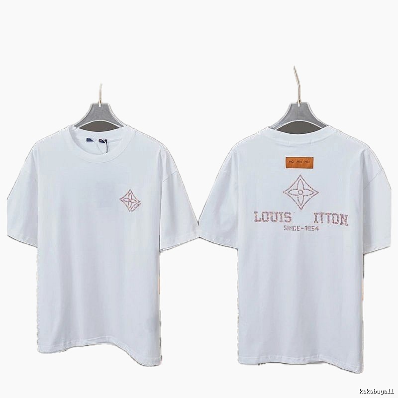 Louis Vuitton Monogram Embroidered Casual White T-Shirt
