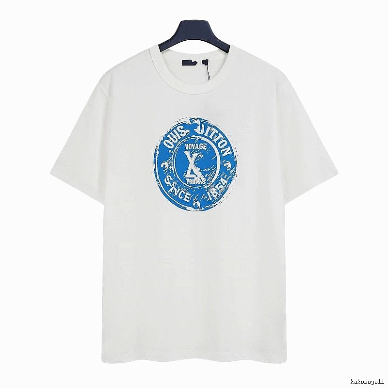 Louis Vuitton Stamp Print Vintage Style White T-Shirt