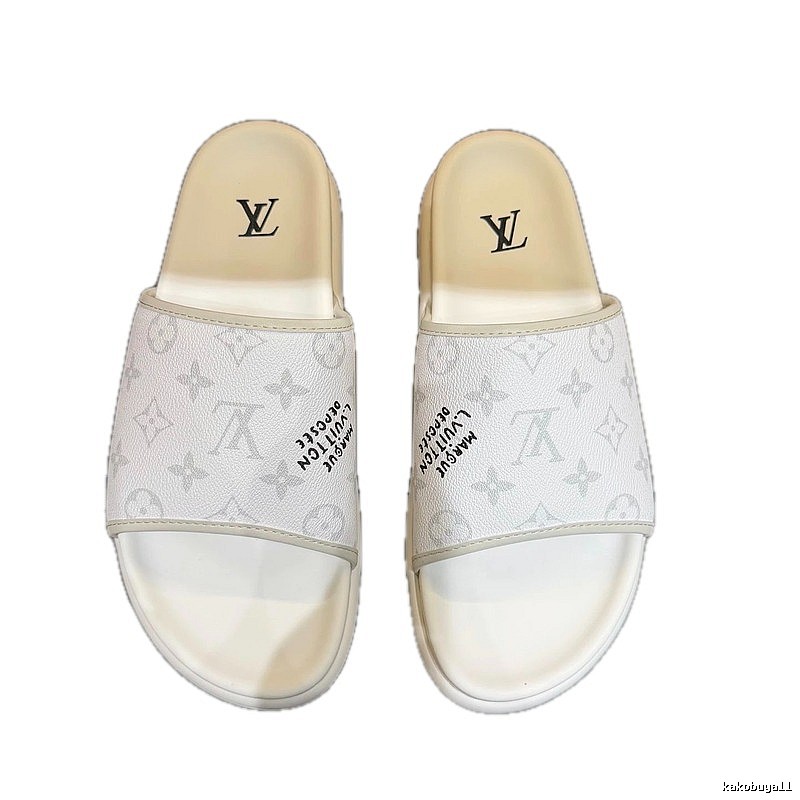 Louis Vuitton Trendy White Monogram Slides
