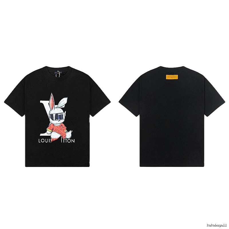 Louis Vuitton Year of the Rabbit Collection Street Style Black T-Shirt
