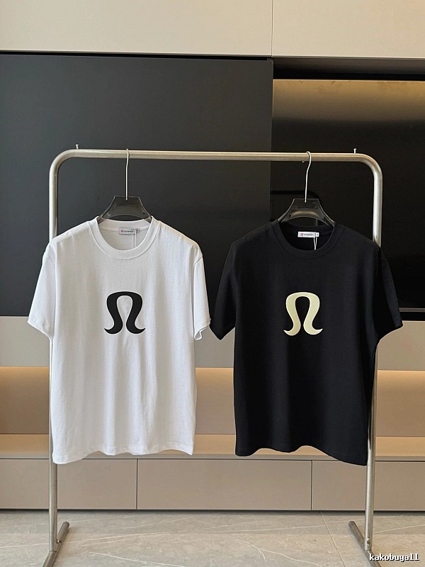 lululemon Classic Large Logo Casual Style Two-tone T-Shirt
