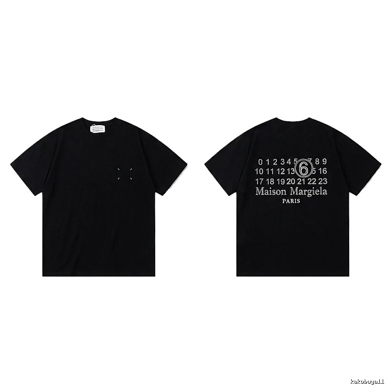Maison Margiela black T-shirt with digital printing