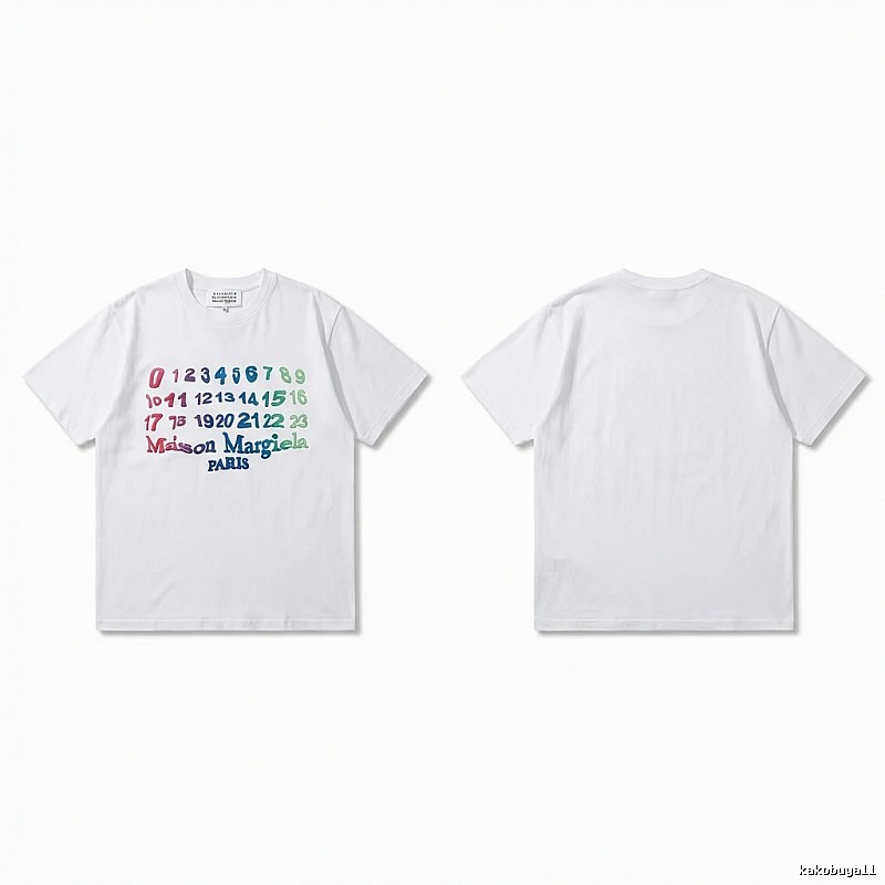 Maison Margiela digital-style white T-shirt