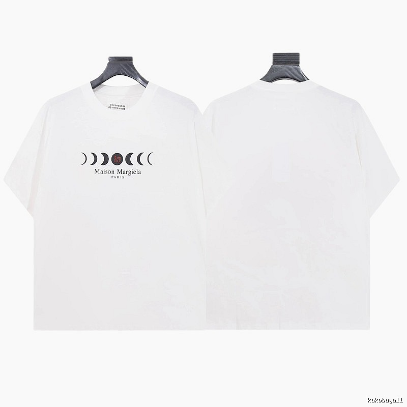 Maison Margiela Lunar Phase Minimalist Style White Short Sleeve T-shirt
