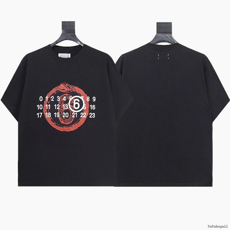 Maison Margiela MM6 Street Style Black Short Sleeve T-shirt