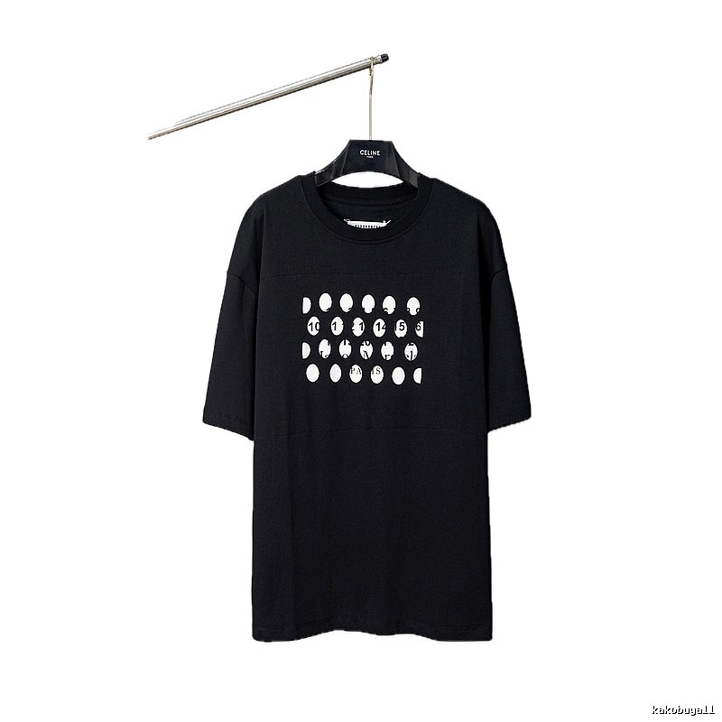 Maison Margiela Numeric Trendy Cool Style Black Short Sleeve T-Shirt