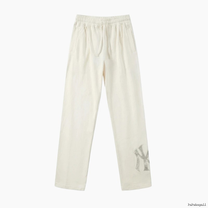 MLB casual style white long trousers