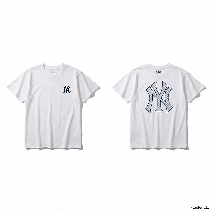MLB NY Series Simple Style White T-shirt