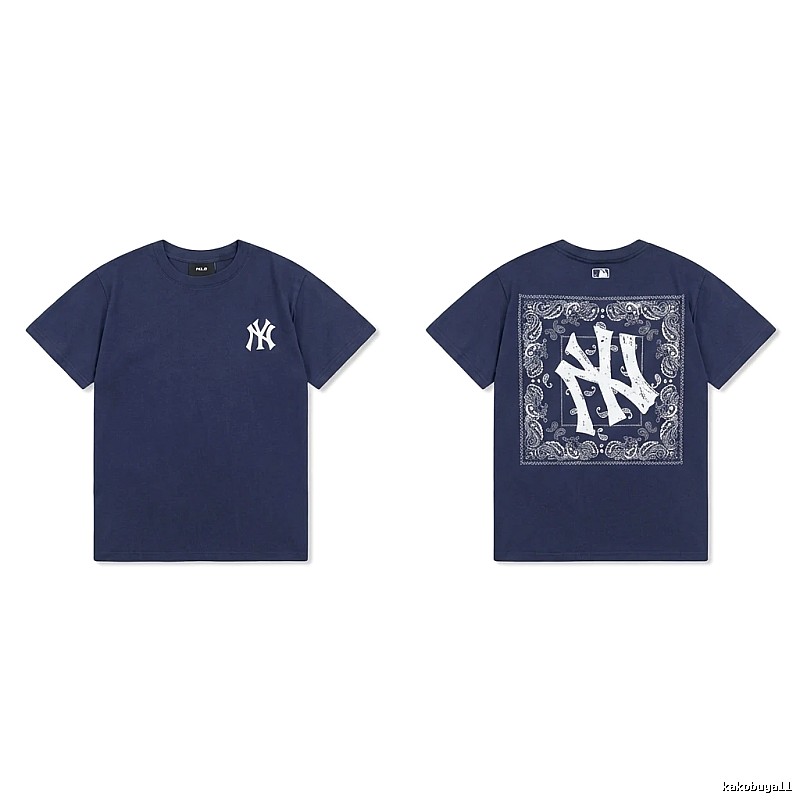 MLB Printed Trendy Style Navy Blue T-shirt