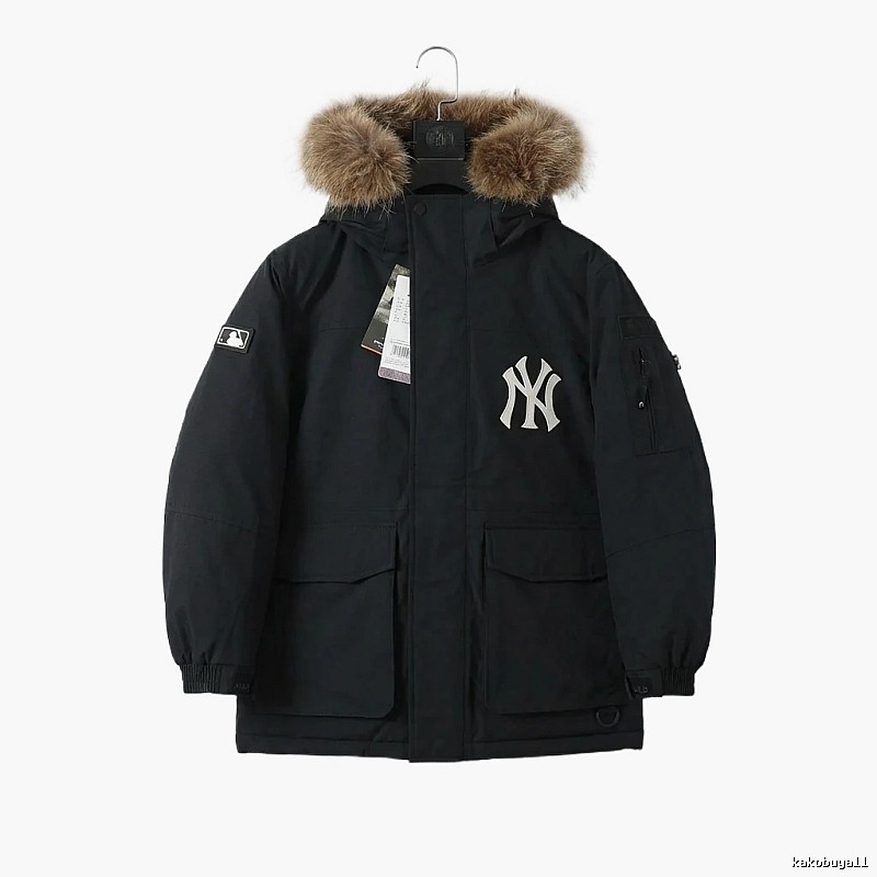 MLB workwear style black down jacket