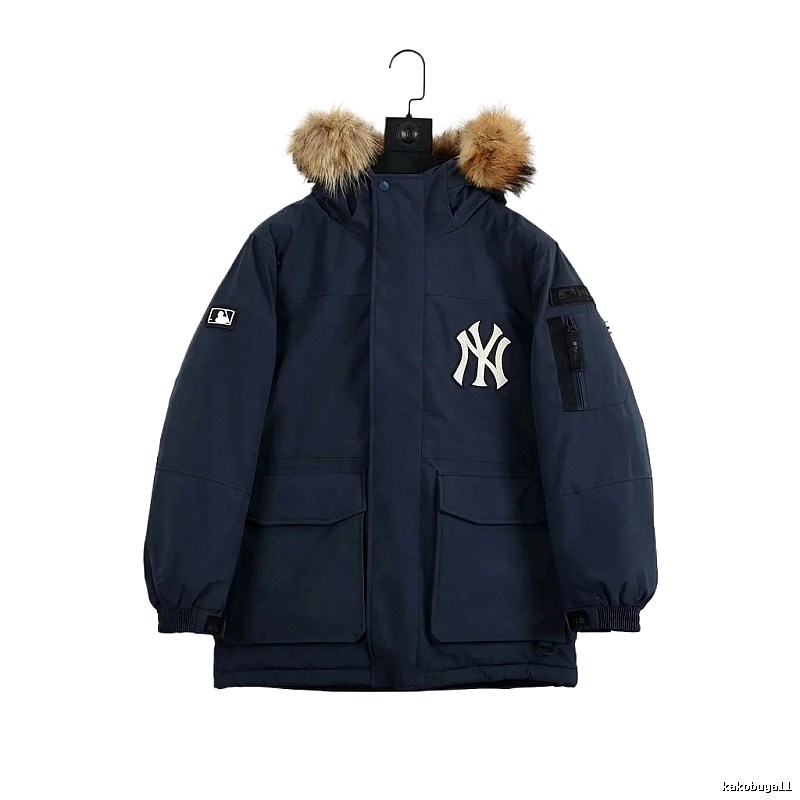 MLB workwear style navy blue down jacket