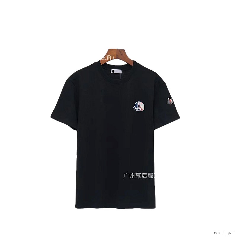 Moncler Badged Casual-Style Black T-Shirt