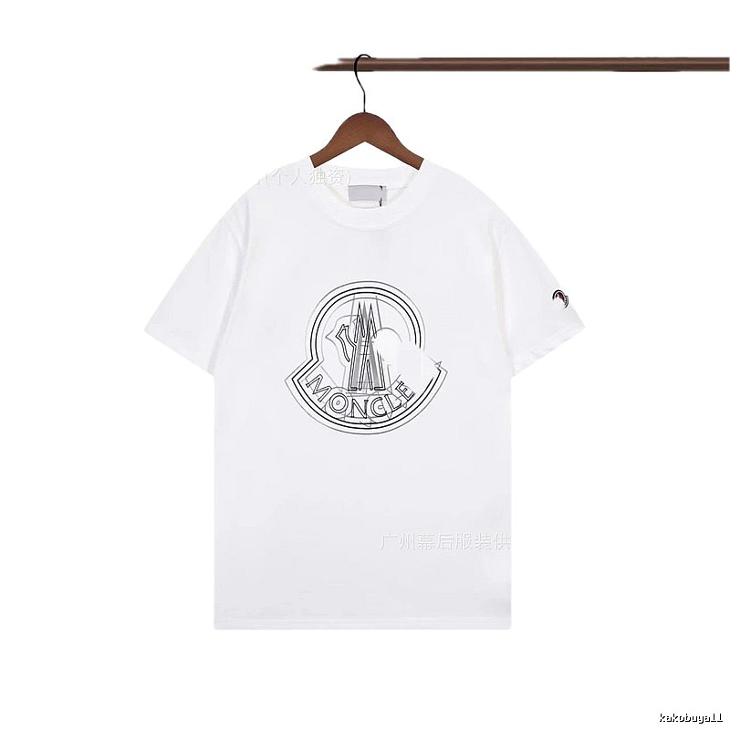 Moncler Large Logo Trendy Style White Short-sleeve T-shirt