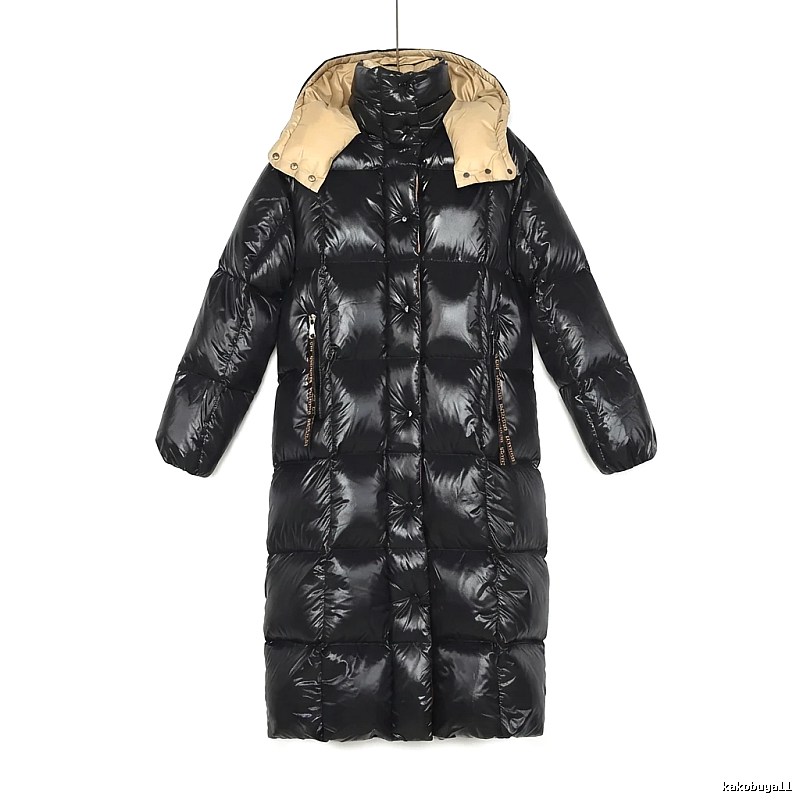 Moncler long black down jacket