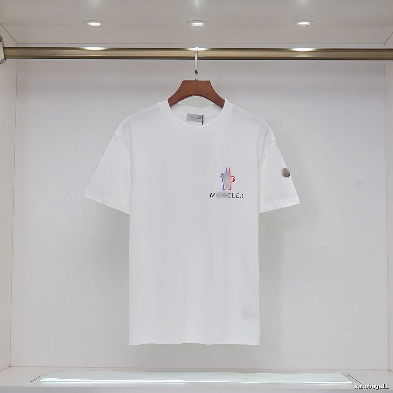 Moncler Printed Casual Style White Short-sleeve T-shirt