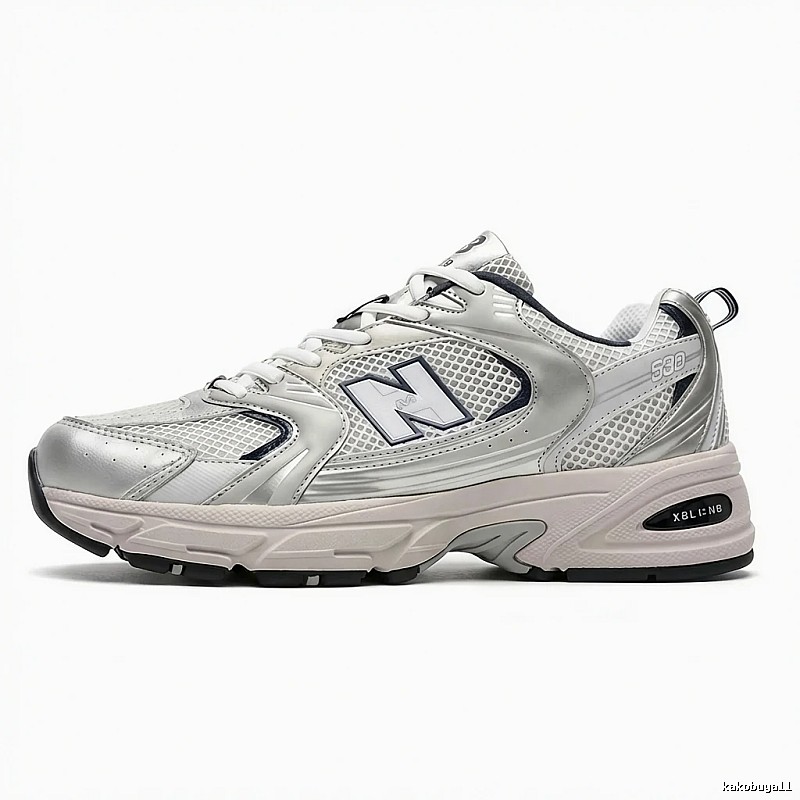 New Balance 530 Series Silver-White Retro Sports Shoes