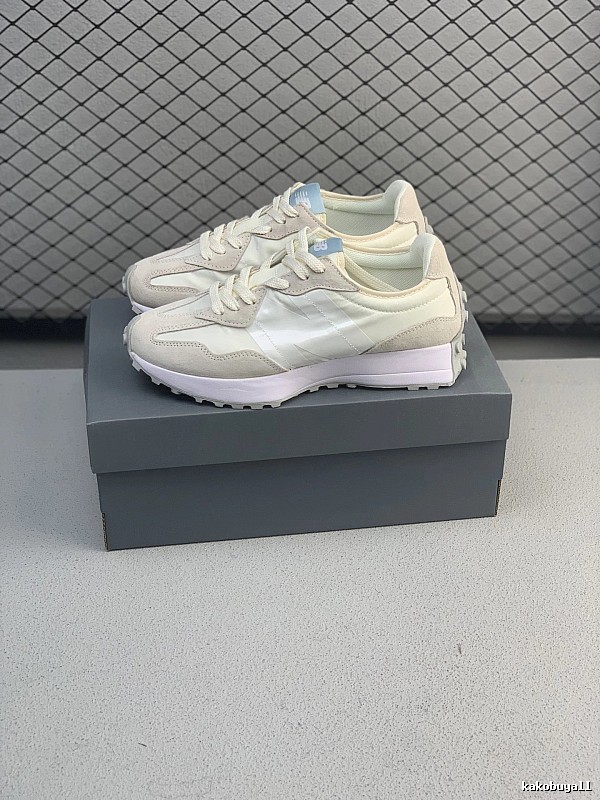 New Balance Cream Retro Runners, Mesh and Overlay Mix