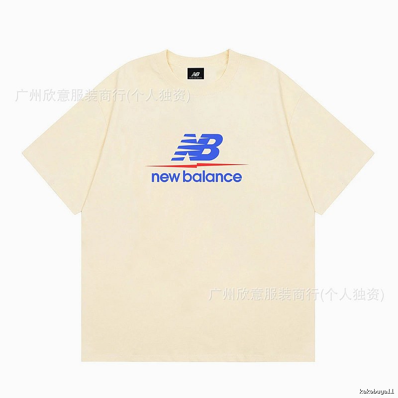 New Balance Printed Casual-style Light Beige Short-Sleeve T-Shirt