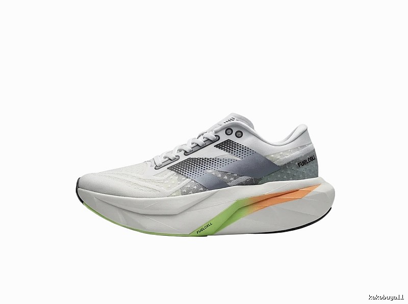 New Balance racing style white and grey sports shoes