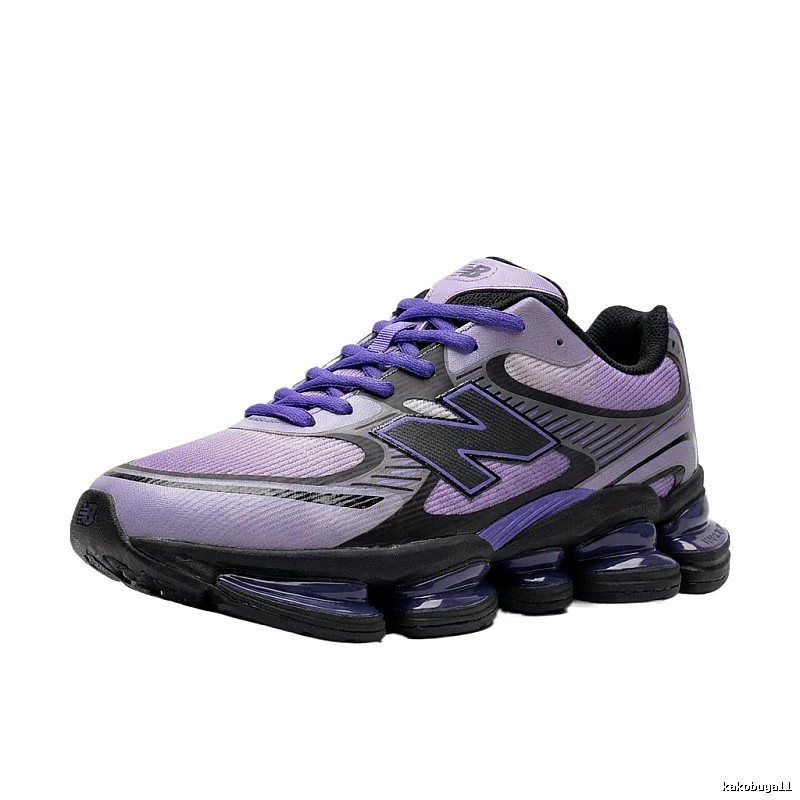 New Balance retro-style purple-gray sports shoes