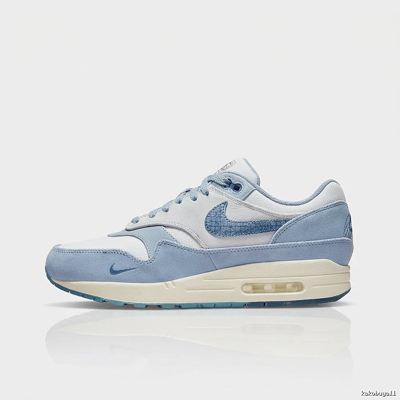 Nike Air Max 1 Denim Style Blue and White Shoes