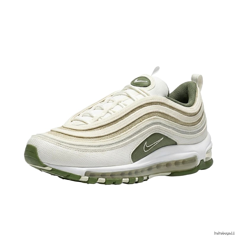 Nike Air Max 97 Retro Style White and Green Shoes