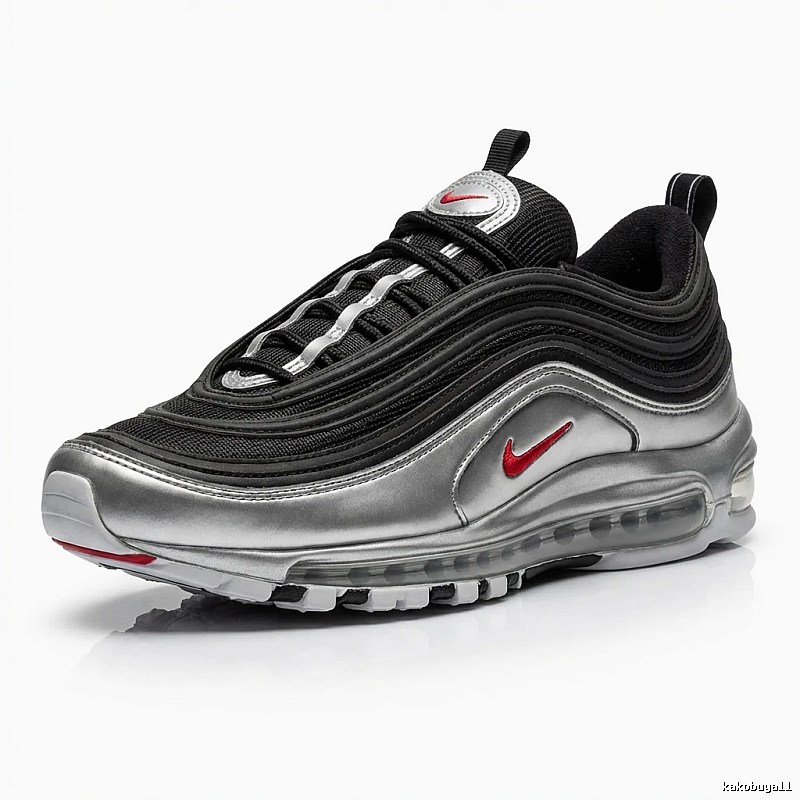 Nike Air Max 97 Silver and Black Retro Sports Shoes