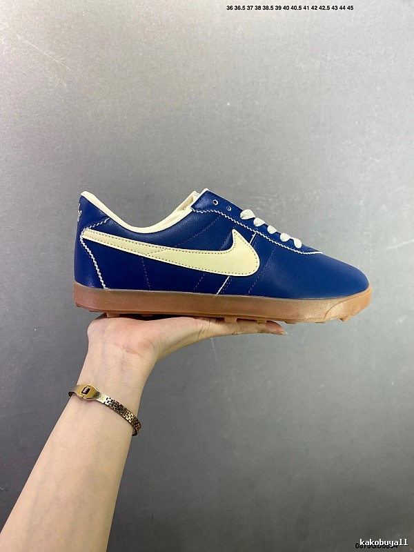 Nike Waffle-Sole Runners, Blue and Cream and Slim Mesh Upper
