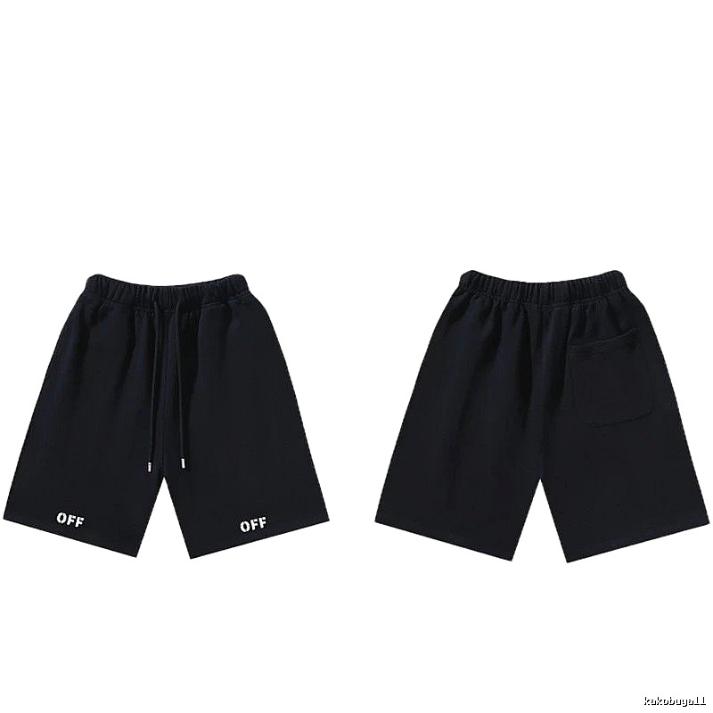 Off-White 017 Simple Style Black Shorts
