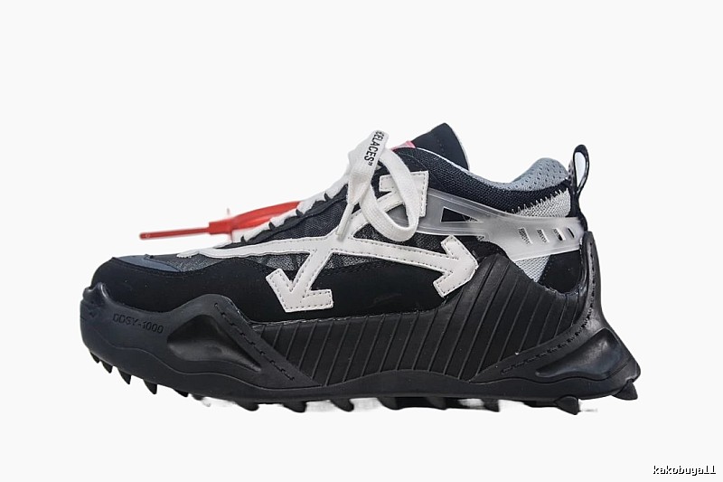 Off-White black and white trendy sports shoes