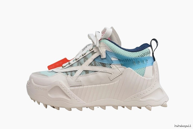 Off-White casual style white and blue sports shoes