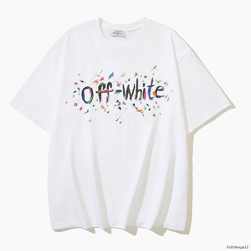 Off-White Graffiti Style White T-shirt