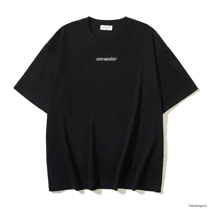 Off-White minimalist style black T-shirt