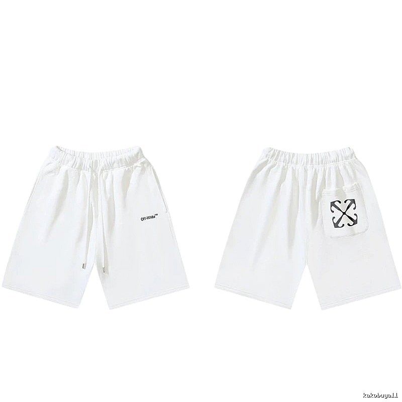 Off-White minimalist style white shorts