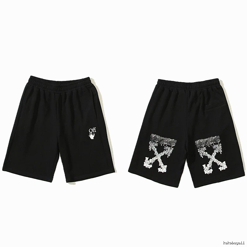 Off-White trendy and cool style black shorts