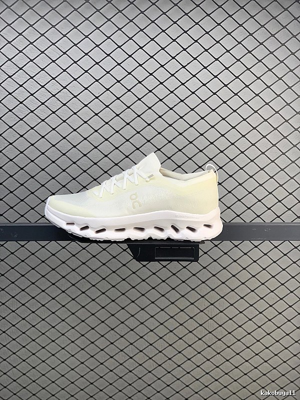 On White and Yellow Cloud Runners Defined by Open Mesh Panels
