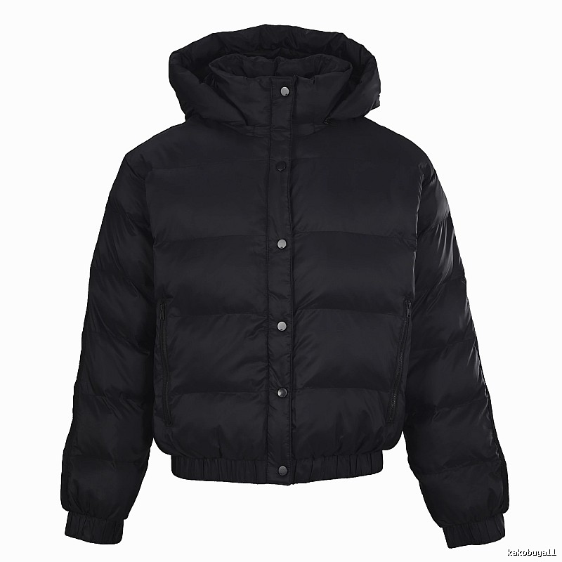 Outdoor Edit Hooded Puffer Jacket - Black