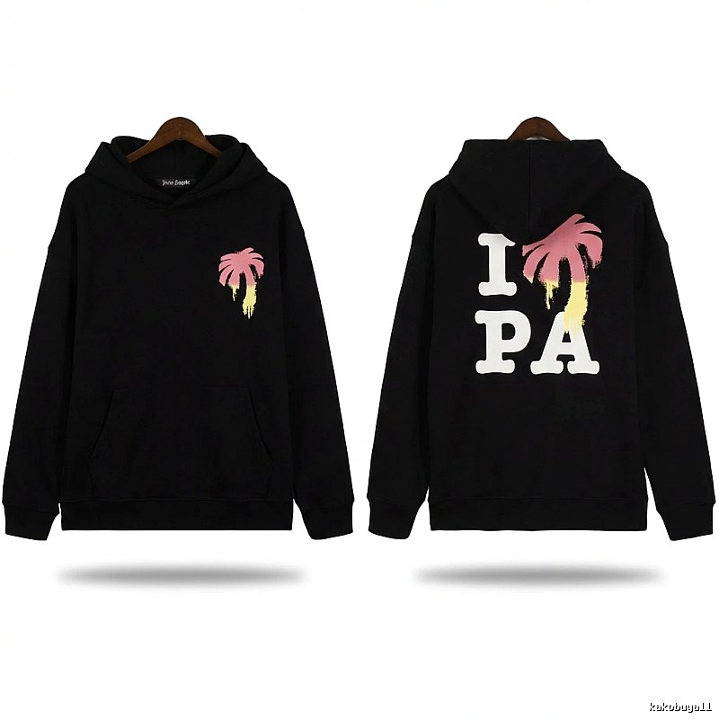 Palm Angels Palm Tree Trendy Brand Black Sweatshirt