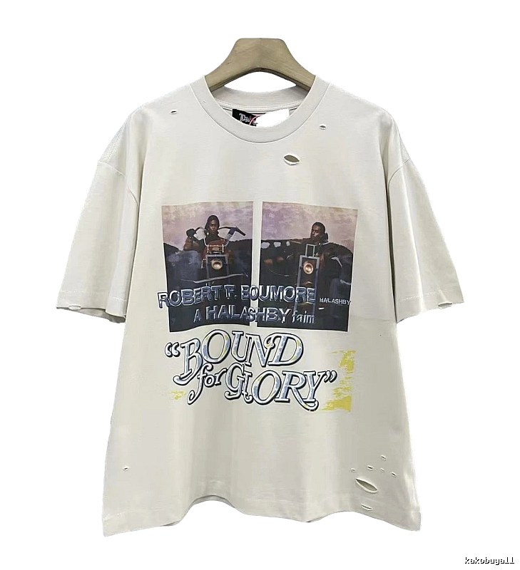 Paly Hollywood Printed Vintage Off-white Short Sleeve T-Shirt