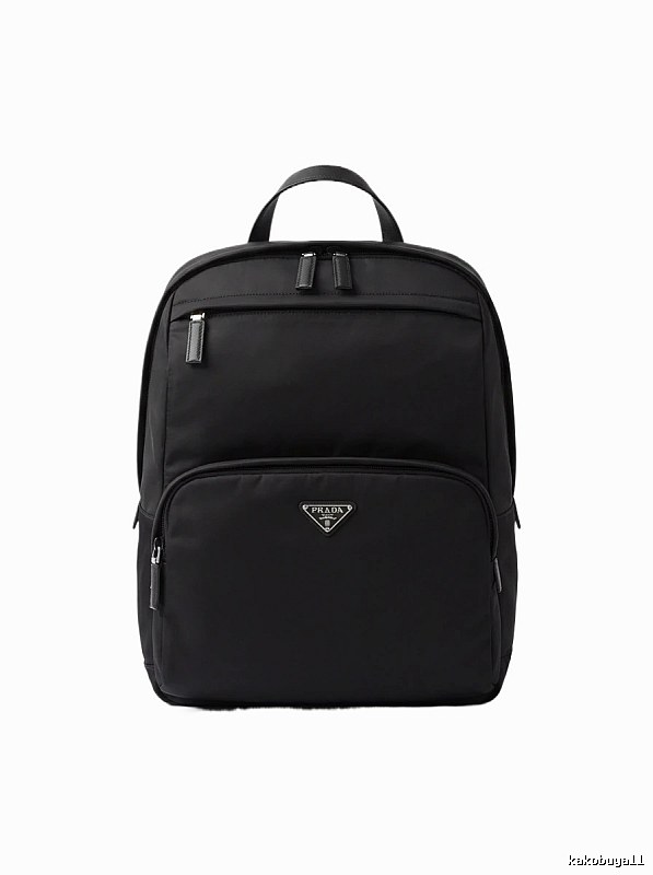 Prada classic simple style black backpack